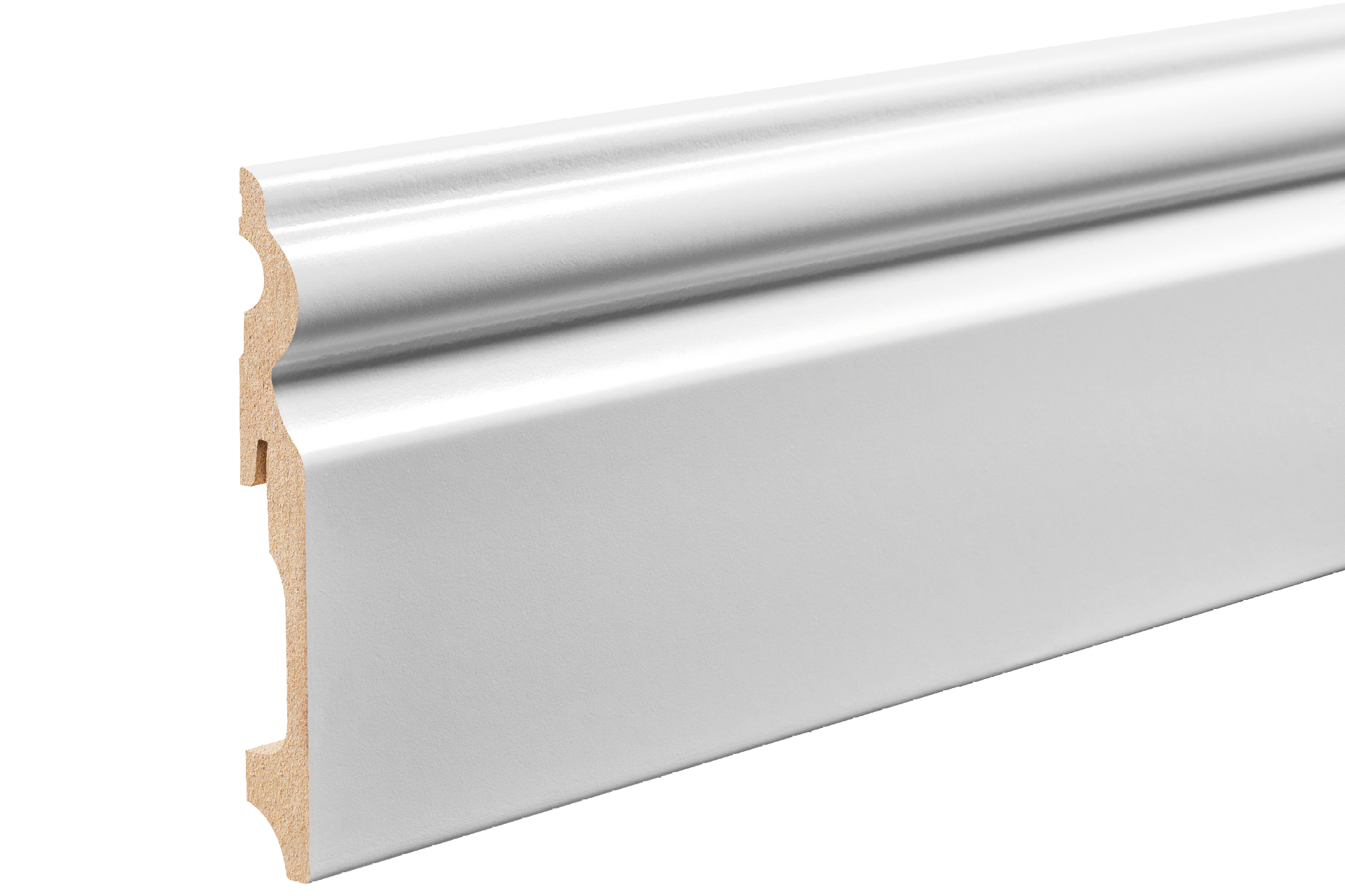 Listwa przypodłogowa MDF dekoracyjna 115x14,5mm Cezar Biały RAL9003 lakier półmat 2,20m