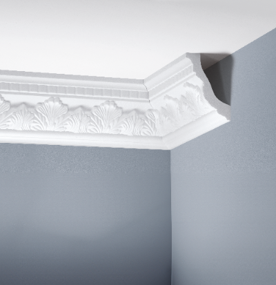LGZ-10 Cezar White decorated cornice strip 2.40 m