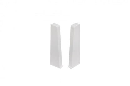 Hi Line skirting board end caps 23.4x75mm 1 set = 2 pcs (L+P) Cezar White RAL9003 Matt