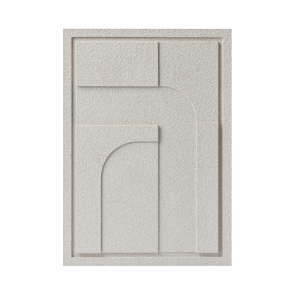 Wall Decor 500x700x18mm GEOMETRIC 1 with mounting [MMx4] MURSO Smokey Grey (SG) [G] colored clay