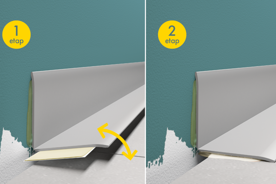 PVC floor tape, 0.8mm thick, 24x28mm, 1KT=5pcs, L=15m, Light Gray