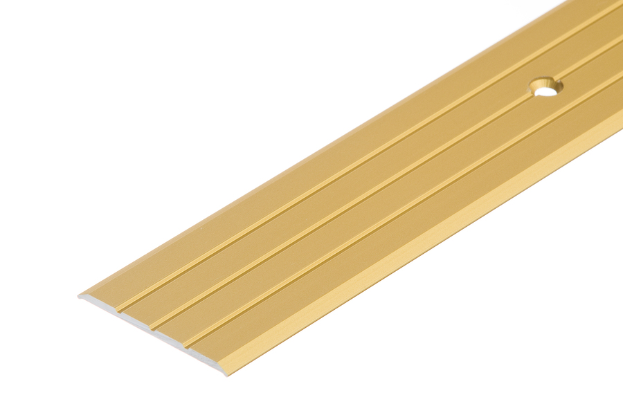 ALU Wide flat transition strip 40mm Cezar L= 1,00m Gold 
