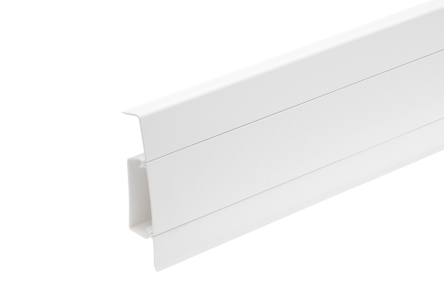 Listwa przypodłogowa Hi-Line PVC mat 75mm 2,5m Biała 
