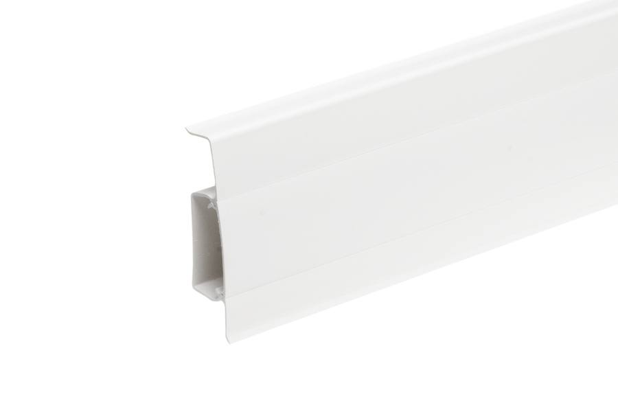 Listwa przypodłogowa Hi-Line PVC połysk 75mm 2,5m Biała 