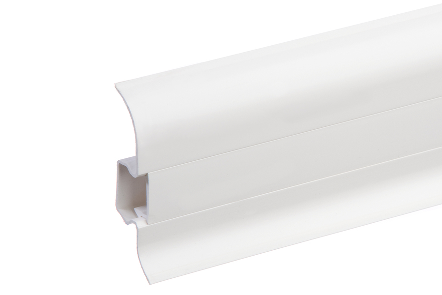 Listwa przypodłogowa Premium PVC mat 59mm 2,5m Biała 
