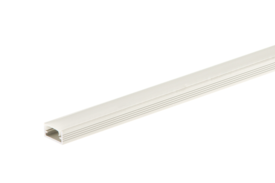 Aluminium profile for LED strip lightings 14x7mm with milky cover Cezar L=1,00m Silver 
