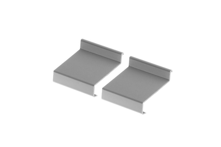 AL linking element for balcony eaves profile 32,2x101,8mm [1 set=2pcs] Cezar L=0,05m Grey 7037 