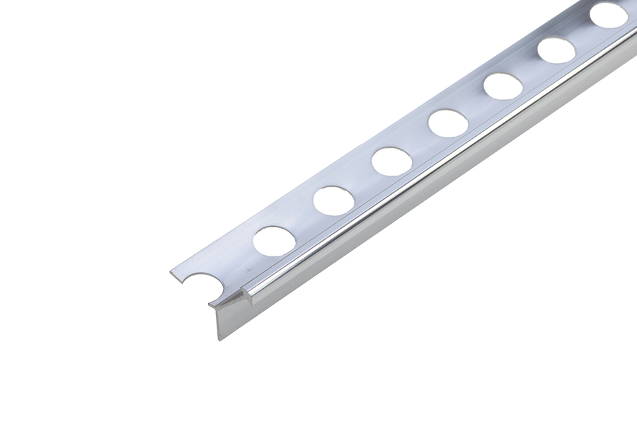 Profil zewnętrzny wąski do glazury aluminium anoda poler 12mm 2,5m Srebrny 