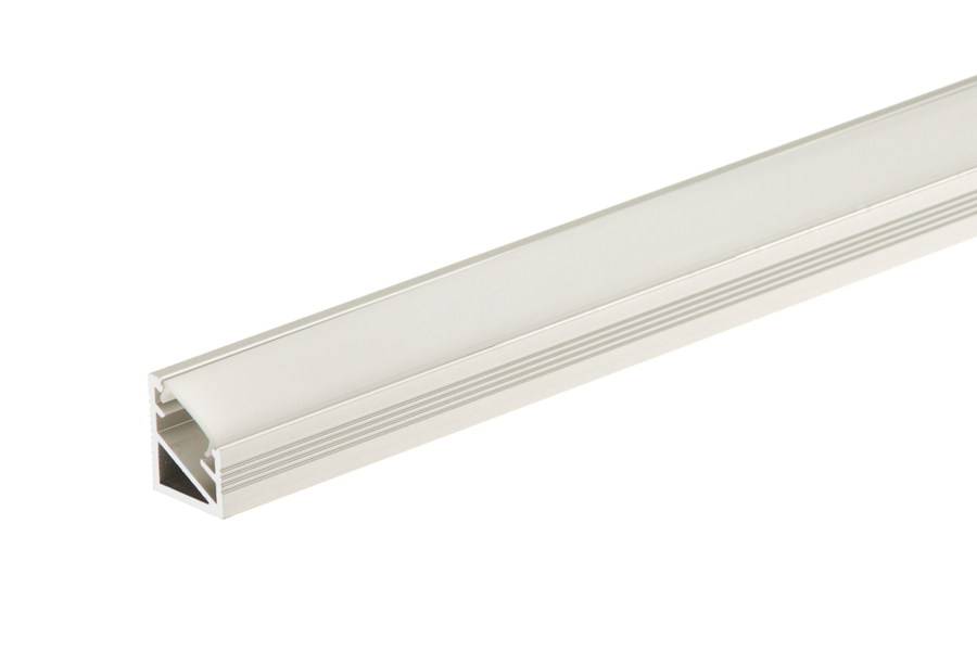 ALU Angle profile 30 14x16,5mm for LED strip  with milky cover Cezar L= 1,00m Silver 