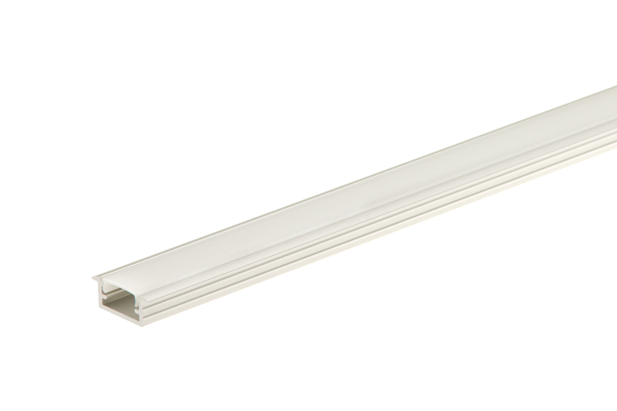 ALU Profiles for LED strip with flange 14x7mm with milky cover Cezar L= 1,00m Silver 
