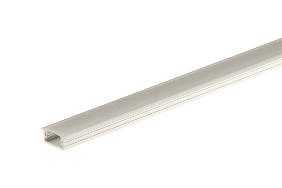 ALU Profiles for LED strip with flange 14x7mm with snowy cover Cezar L= 1,00m Silver 