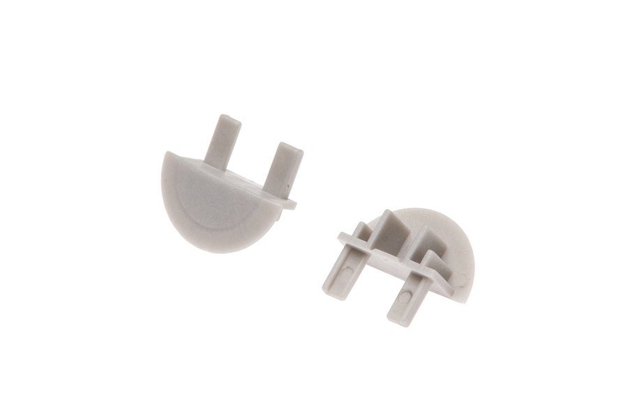 PVC End stops? SET 14x7mm for Aluminum LED Profile with flange Cezar Aluminum Gray Light Mat 