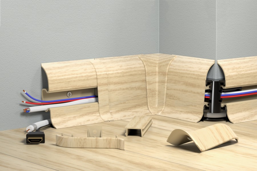 Narożnik wewnętrzny do listwy przypodłogowej Premium mat Dąb Cavalion 2szt. 