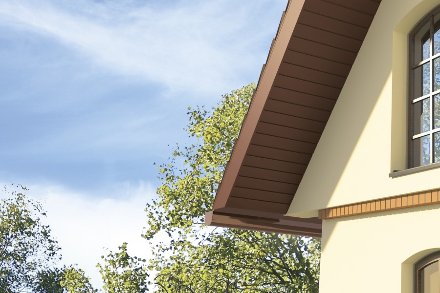 Podbitka dachowa panel ścienny 10cm PVC 2,60m Brązowy 