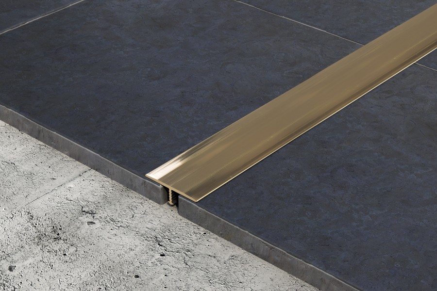 Profil fugowy łączący mosiądz poler 26mm 2,5m Złoty 