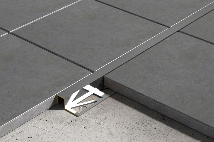 Profil krawędziowy kwadratowy do glazury mosiądz chrom 9x8mm 2,5m Srebrny 