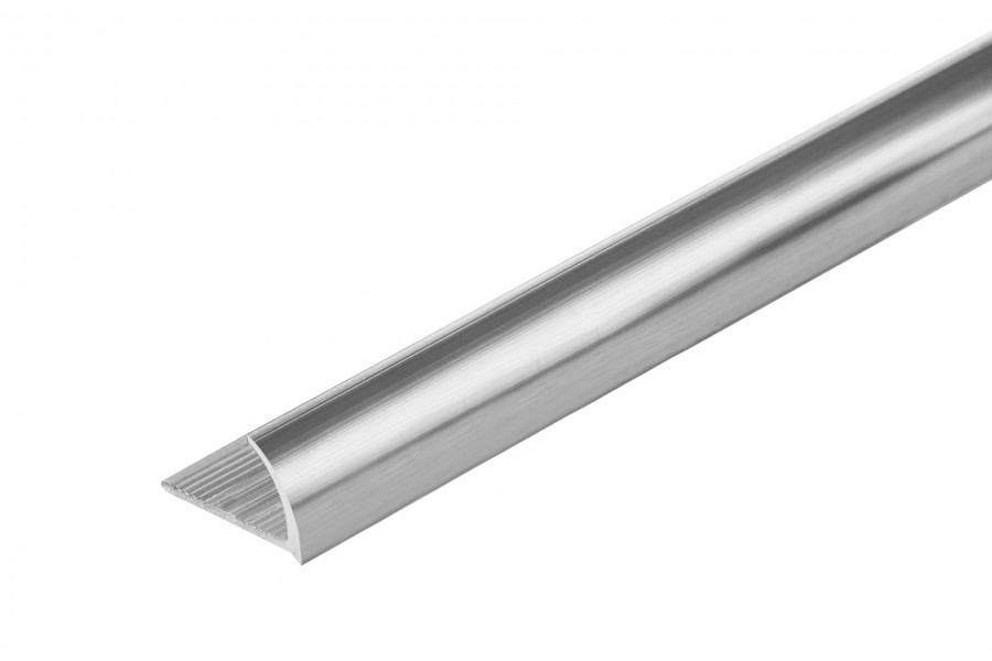 Profil krawędziowy owalny aluminium poler 12mm 2,5m Srebrny 