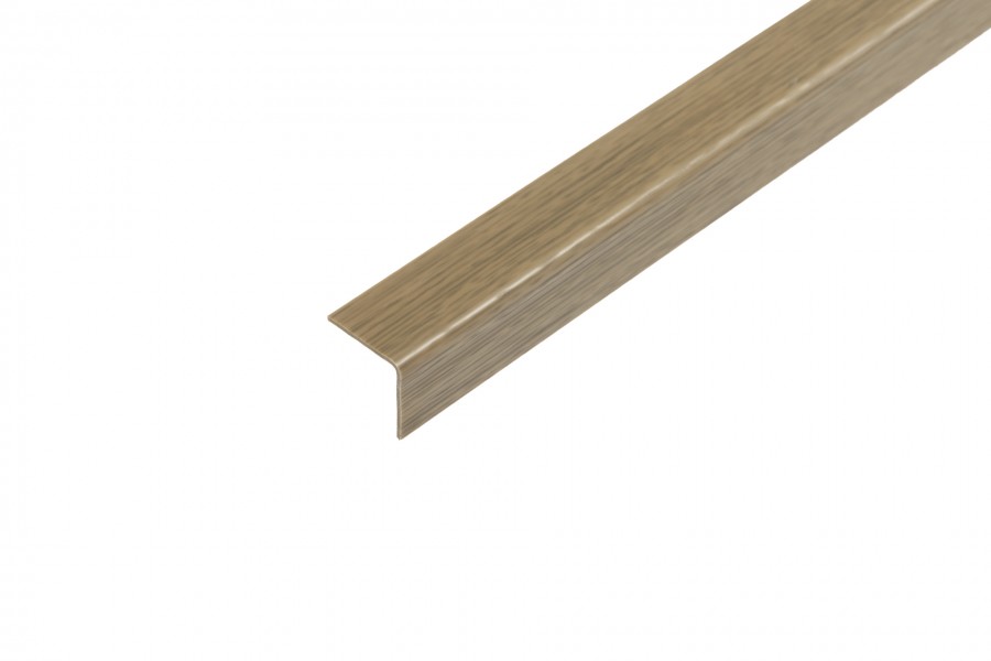 Profil ochronny kątownik PVC 20x20x1,1mm 2,75m Dąb Ciemny 