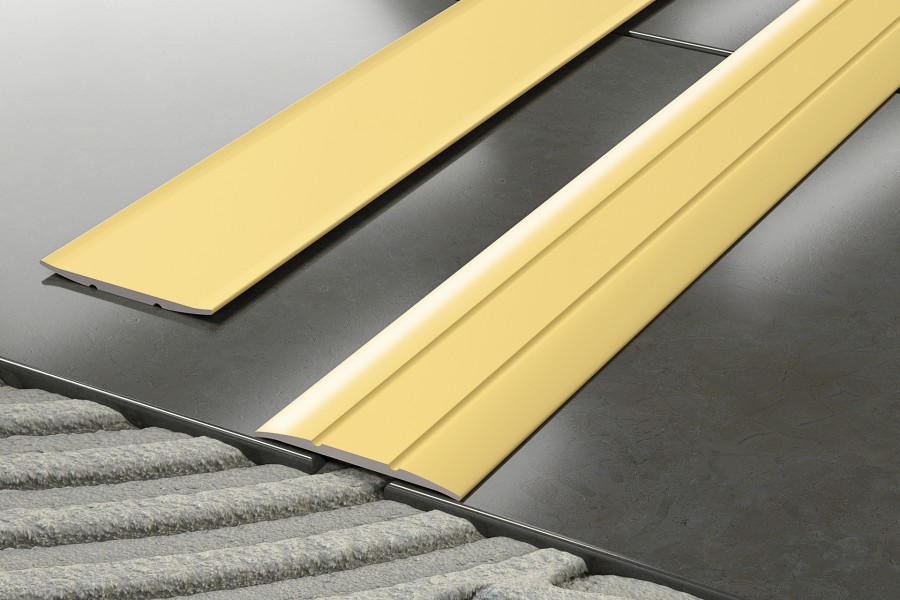 Profil progowy płaski klejony aluminium anoda 38mm 0,9m Złoty 