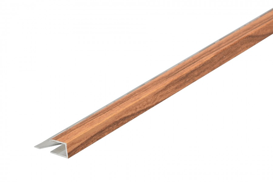 Profil zakończeniowy do paneli aluminium laminat 8mm 2m Orzech Złoty 
